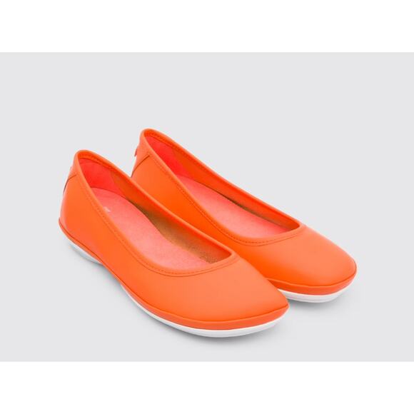 Camper Girl sz EU37 Right Orange Nina Ballerinas Flats Casual Preppy Colorful - Picture 1 of 7